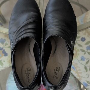 Clarks Black Slip-On Comfort Shoes